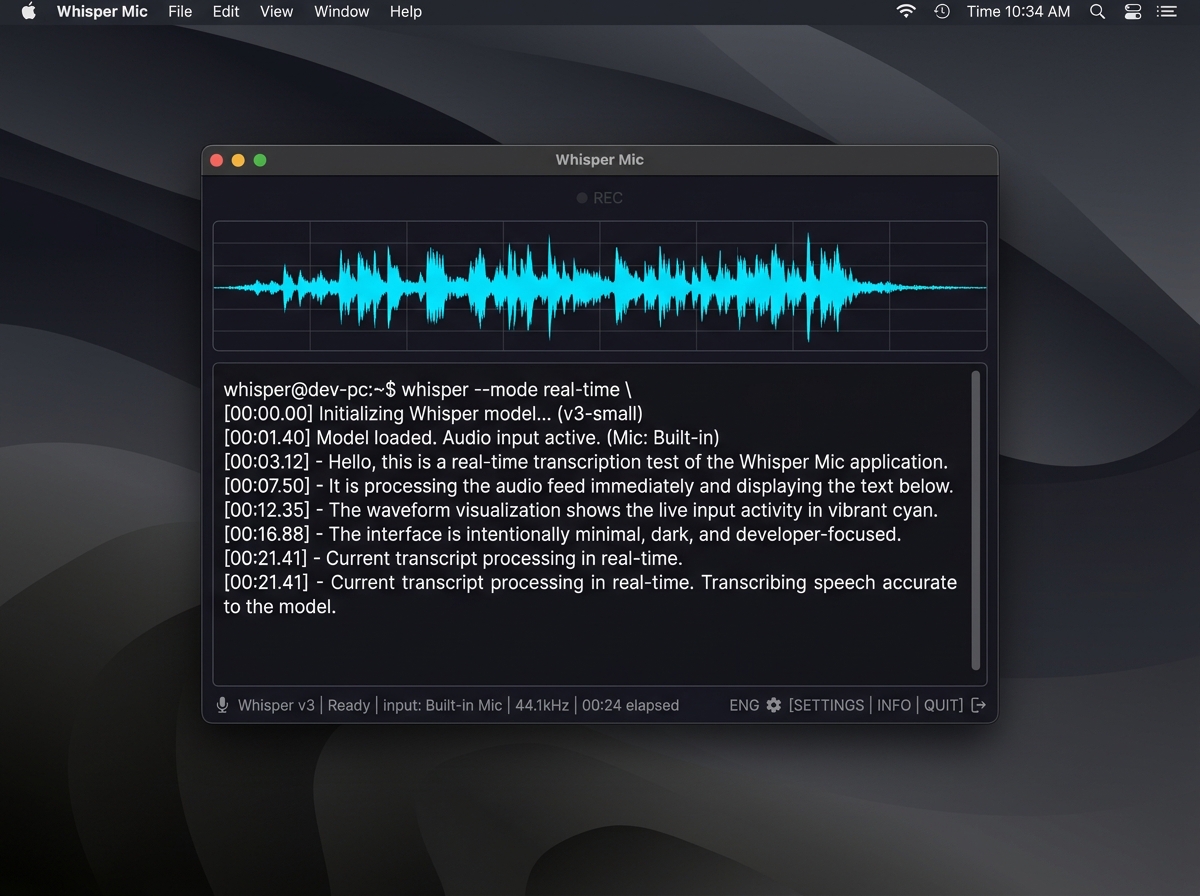 Whisper Mic — macOS voice transcription app